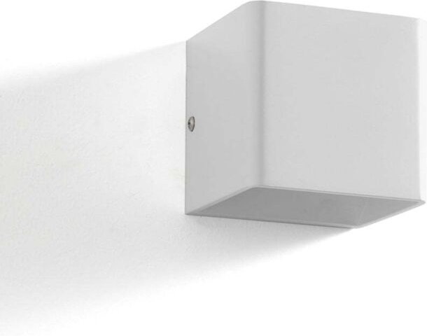 Moderne LED-Wandleuchte aus weißem Aluminium Pau