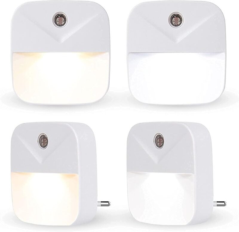 Thumbnail - Fitags - led Nachtlicht Elektrokabel 2 Farben 2 Kaltweiß 2 Warmweiß Automatischer Lichtsensor, Babyzimmerbeleuchtung, Kü...