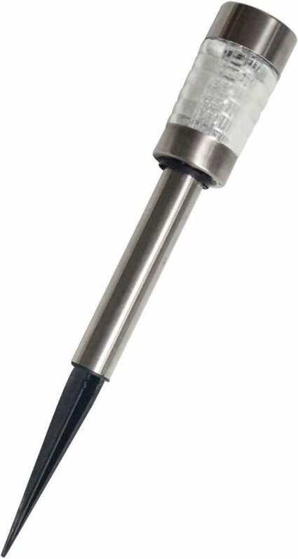 Lampka solarowa stal nierdzewna srebrna