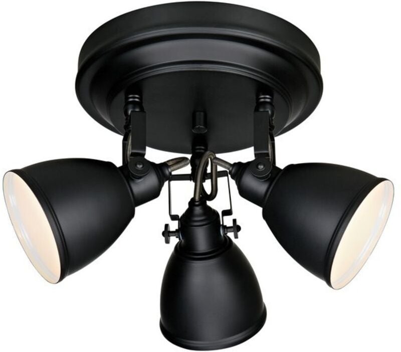 Markslojd - fjlbacka - 3 Light Ceiling Cluster Spotlight Lampe Schwarz, E14