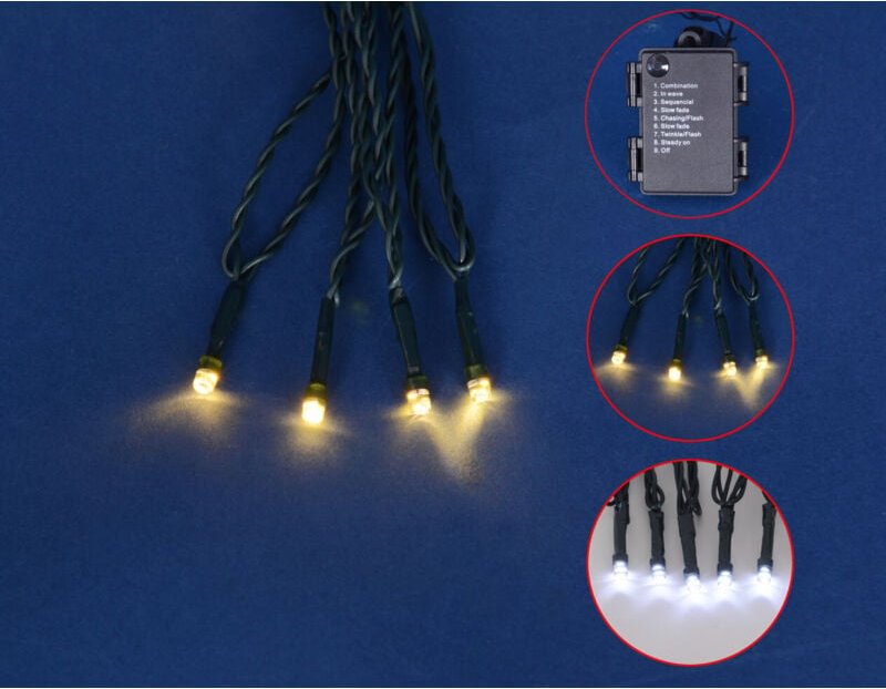 Thumbnail - TrendLine LED Lichterkette 40 LED Batterie 8 Funktionen Weihnachtslichterkette