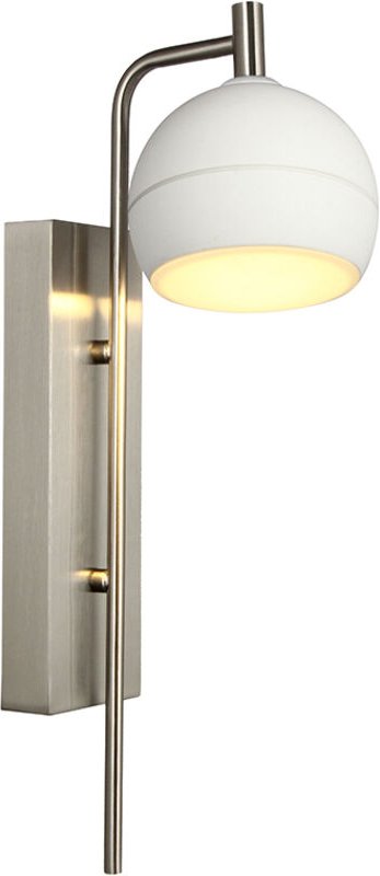 V-TAC Designer-Wandleuchte – IP20 – Weiß + gebürstetes Nickel – 10 W – 1200 Lumen – 3000 K