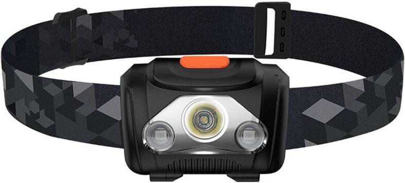 Superhelle weiß/rote LED-Scheinwerferlampe mit 4 Modi, geeignet zum Lesen, als Taschenlampe, zum Campen und Radfahren.