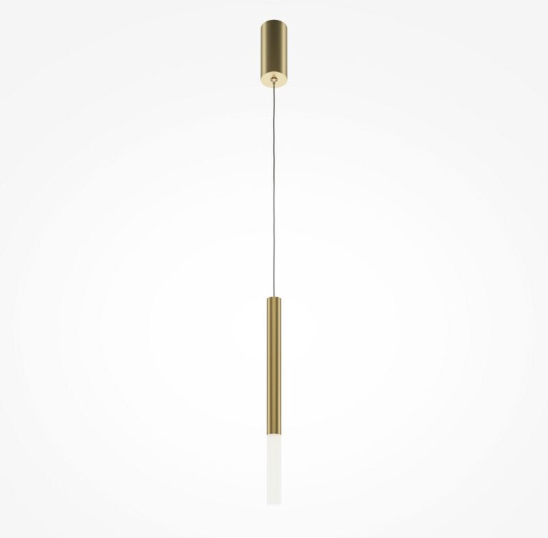 Maytoni Pro Shade Moderne, schlanke Pendel-Deckenleuchte, Gold, 4000 K, 500 lm