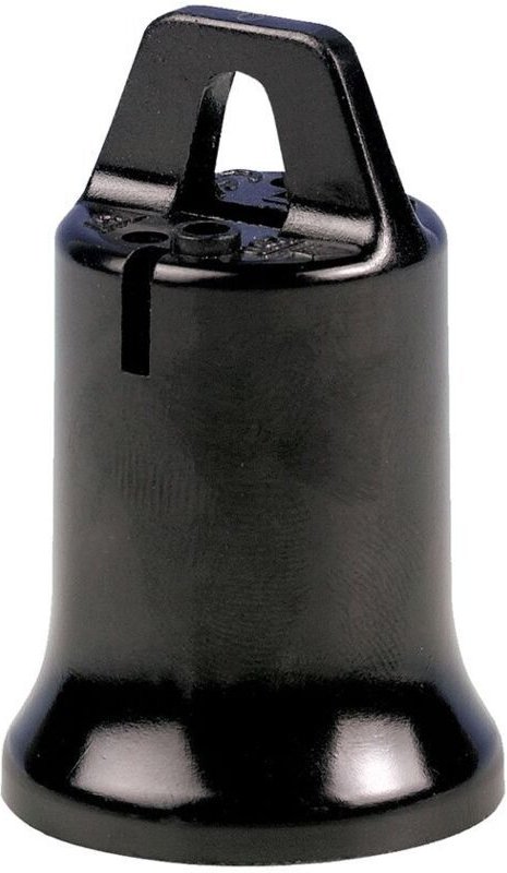 Schwarze E-27-Lampenfassung "temporäre Konstruktion"