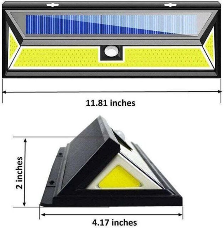 Solar-Gartenleuchte mit 180 COB, dekorative Außenbeleuchtung, Solar-Wandleuchte mit Bewegungssensor, 1 Stück
