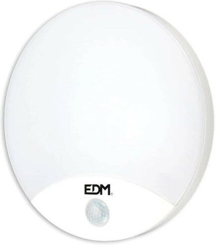 EDM - Runde Wandleuchte mit Led-Sensor 15W 6400K 1250 Lumen 250x49mm