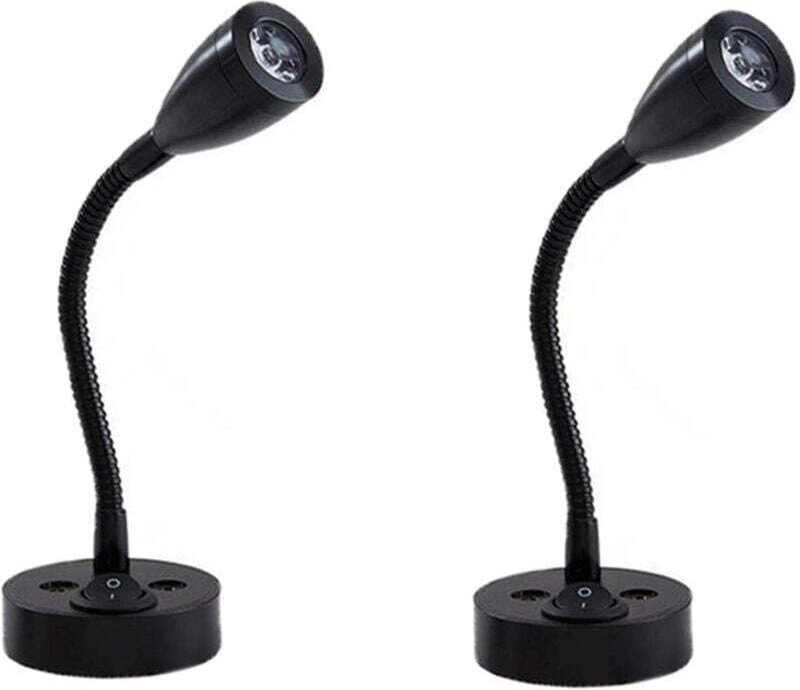 2 Stück 12 V LED-Spot-Leseleuchten, verstellbarer Schalter, Wand-Nachttischlampe, Innenbeleuchtung, Wohnmobil, 6000 K We...