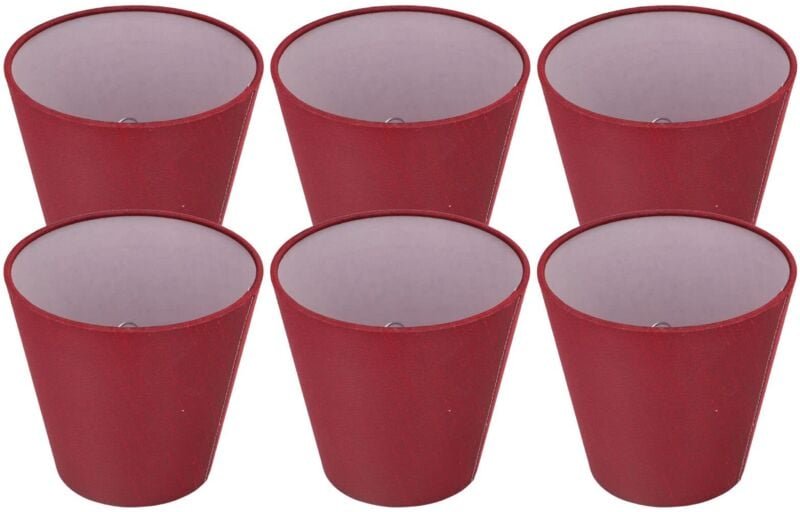 6 Stück moderne, schlichte Stofflampenschirme, gute Lichtdurchlässigkeit, Tischlampenschirme für E14-Glühbirnen, Miniatu...