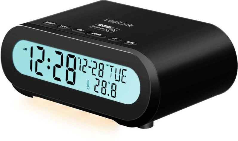 Logilink - Radiowecker temperaturluftfeuchtigkeit usb cbatteriebetrieb schwarz