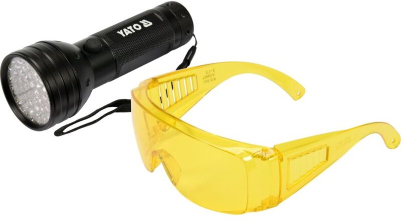 Taschenlampe 51 LED 3x1.5V mit Schutzbrille