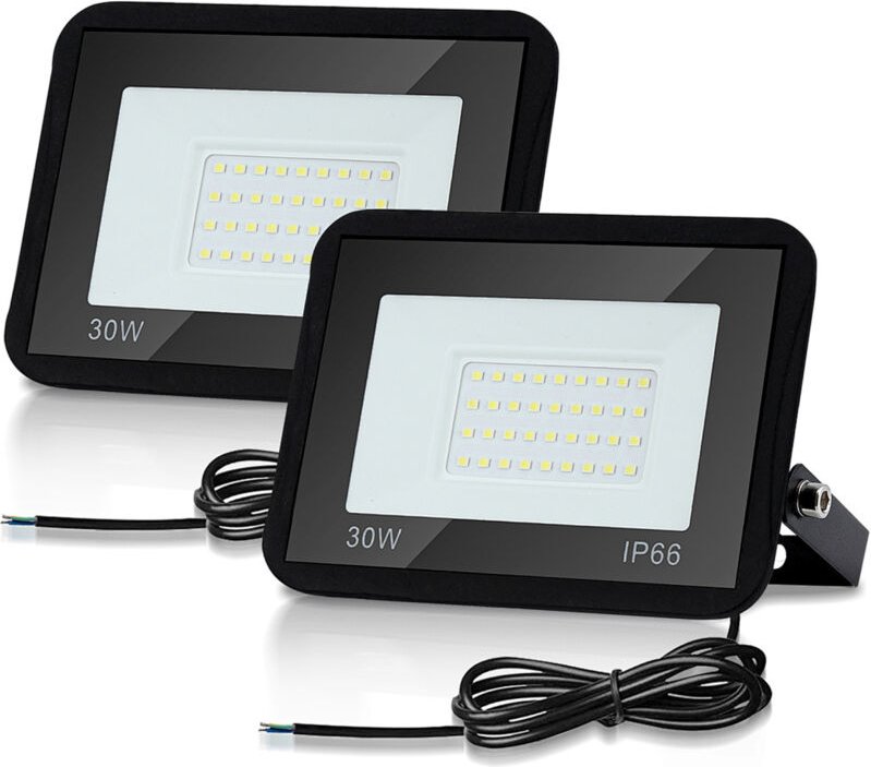 Randaco 30W 2x LED Fluter LED Strahler Wasserdicht Flutlicht Außenstrahler Outdoor-Sicherheitsleuchte für Garten Garage ...