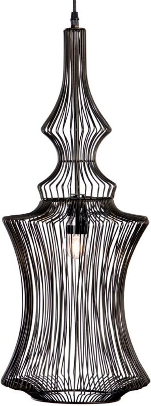 Schwarze Metall-Deckenleuchte 25X25X69 cm