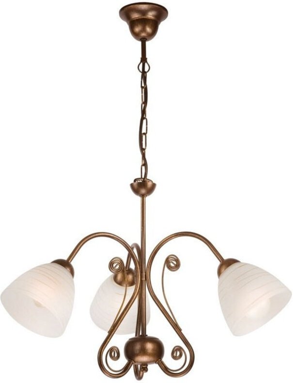 Lamkur Lighting - Lamkur Emilio Mehrarmige Pendel-Deckenleuchte mit Glasschirmen, weiß, 3x E27