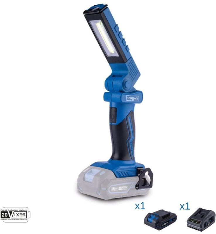 Scheppach - Arbeitslampe led 20V Akku 2.0Ah und Ladegerat ixes c-wl20-x