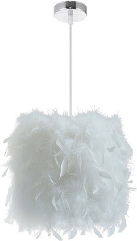 Feder-Pendelleuchter 10 cm E27 Weiß, 1 Stück (Leuchtmittel nicht enthalten)