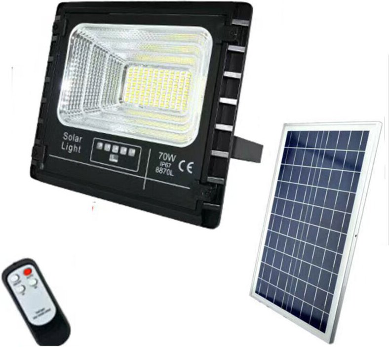 Led-Strahlermithoherhelligkeit,solarpanel,dämmerung,fernbedienung,70w