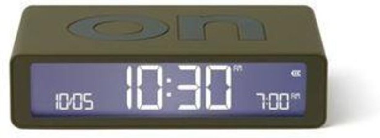 Lexon Flip Classic Digitalwecker Kaki, minimalistisches Design