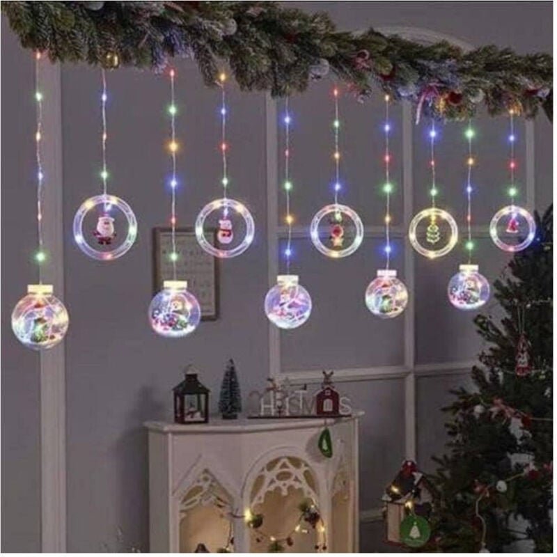 Trade Shop Traesio - Trade Shop - natalizie 3D 3MT usb tend interni rgb anellt mit natal decoration figur -