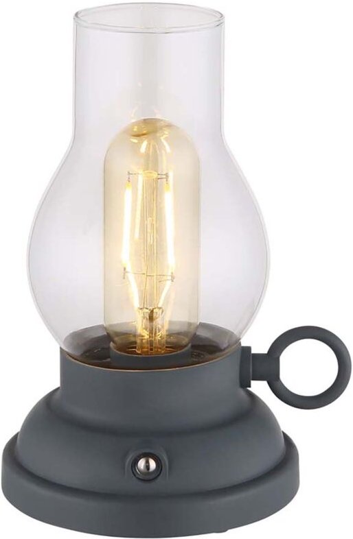 Thumbnail - Tischlampe Tischleuchte Beistelllampe anthrazit Akku Touchdimmer LED H 17,5 cm