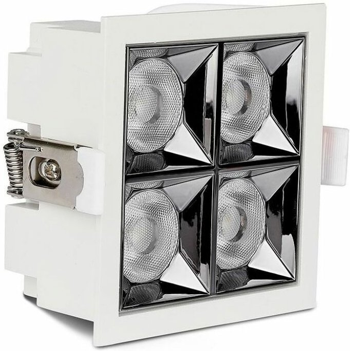 V-TAC 16W (44W) Samsung Chip LED-Einbaustrahler UGR19 12° 5700K CRI90