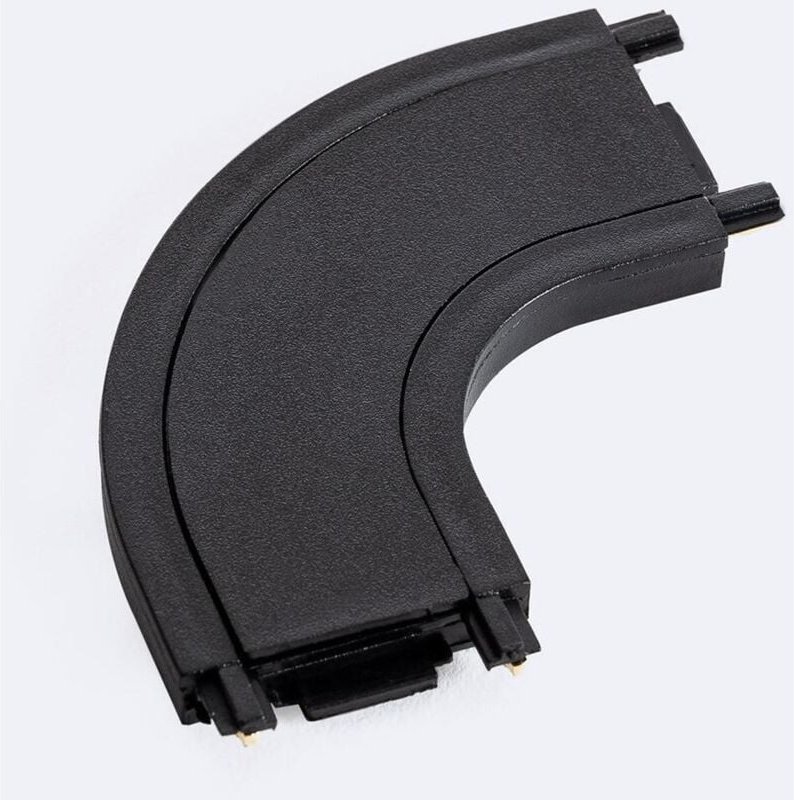 Efectoled - Verbindung Typ l Gebogen für Magnetschiene 25mm SuperSlim 48V Aufbau Schwarz