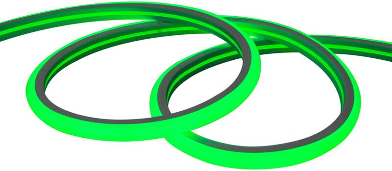 LED-Streifen Neon Dimmbar 220V Grün Halbrund 180° 7.5W/m Schnitt 100cm IP67 nach Maß 50 m