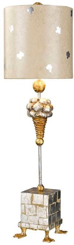 Pompadour - 1 Leuchttischlampe Stahl, E27 - Elstead