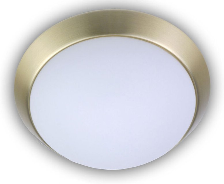 Niermann - led Deckenleuchte Deckenschale Opalglas matt Dekorring Messing matt, ø 30cm