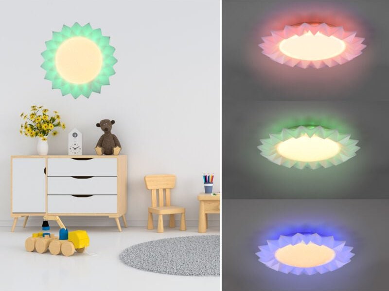 LED Deckenleuchte SUNFLOWER mit Farbwechsler & Fernbedienung Ø41cm