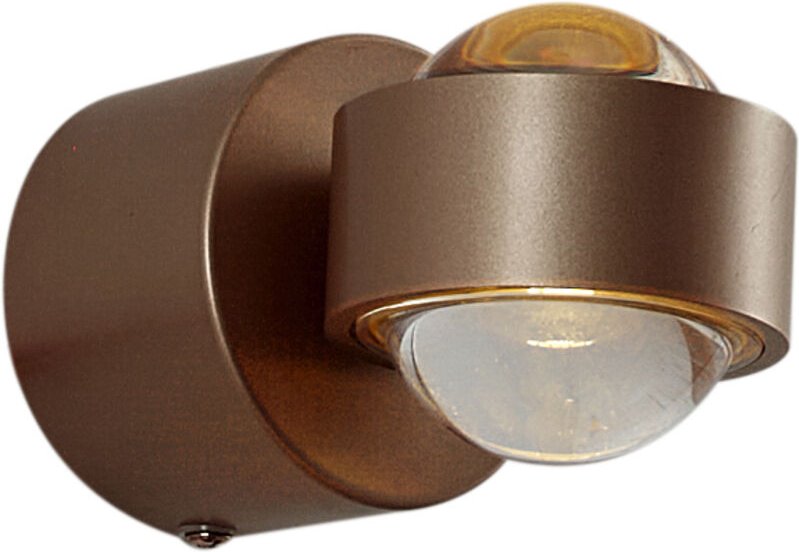 Design-Wandleuchte Dunkelbronze inkl. led IP44 - Lens