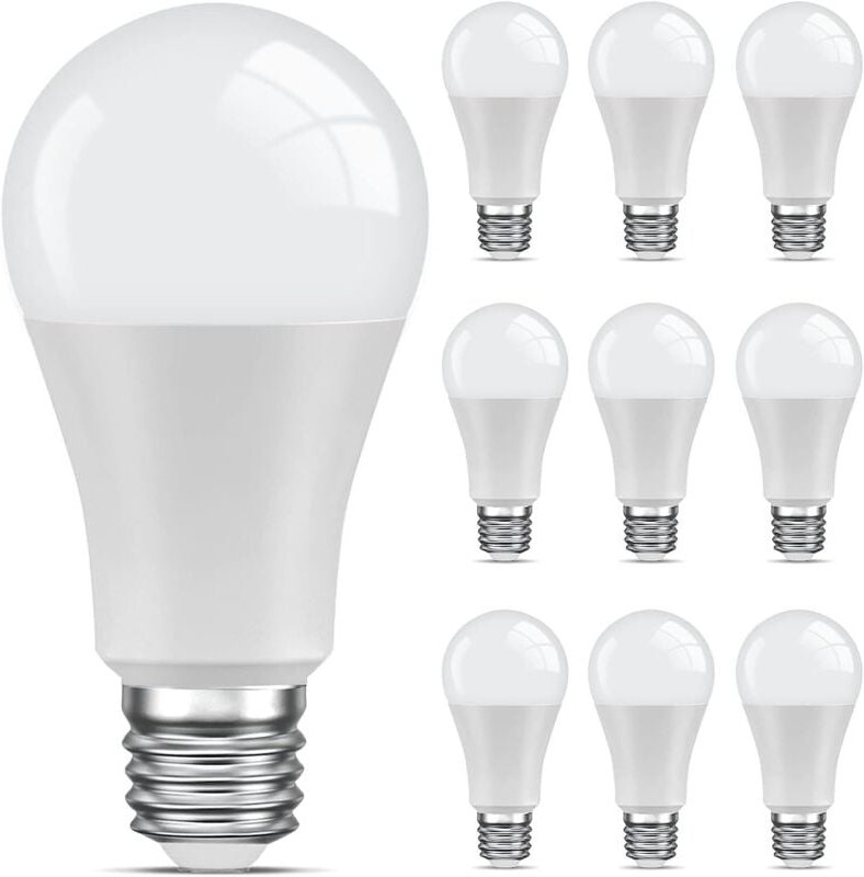 10er-Pack E27-LED-Lampen, Warmweiß, 6500 K, Standardbirne, 9 W, entspricht 60 W, nicht dimmbar, 220 V – 240 V, für Zuhau...