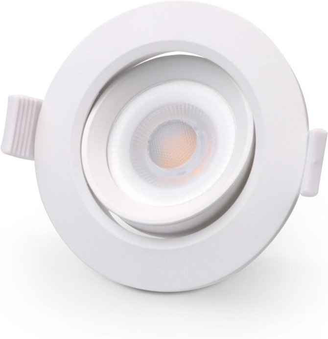 LED Einbaustrahler schwenkbar 5W Ø85mm 40° weiß - Lichtfarbe: Warmweiß 3000K