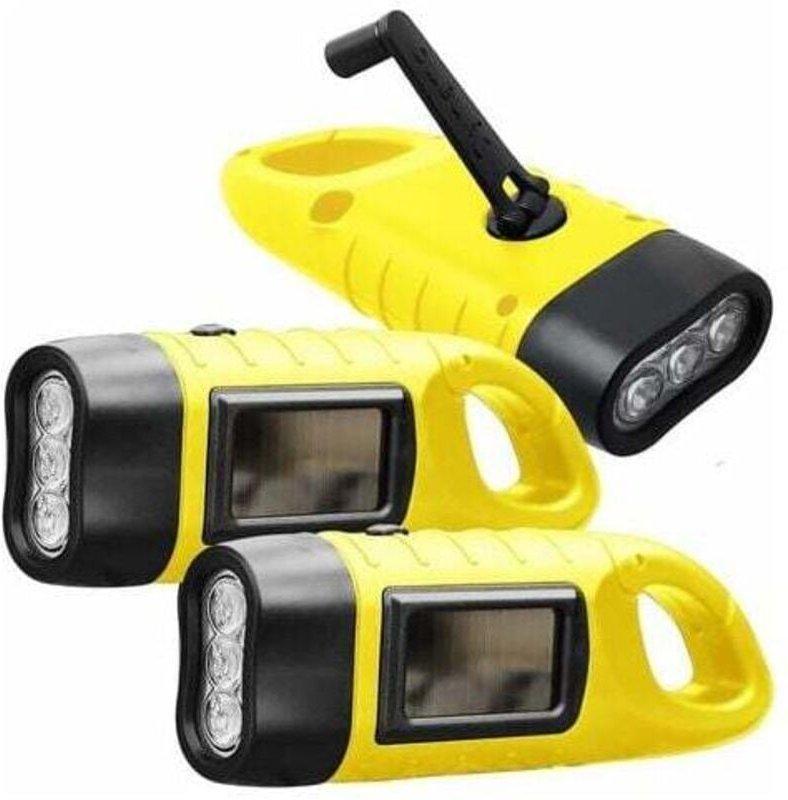 Stück wiederaufladbare LED-Taschenlampe, wiederaufladbare Solar-Taschenlampe mit Wanderschlaufe, Dynamo-Taschenlampe, Ta...