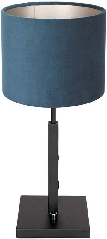 Tischlampe - Stang - schwarz - metall veloursstoff - - Steinhauer