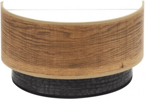 Schwarz und dunkles Holz Wandleuchte Colet Modell 1x E27 FABRILAMP