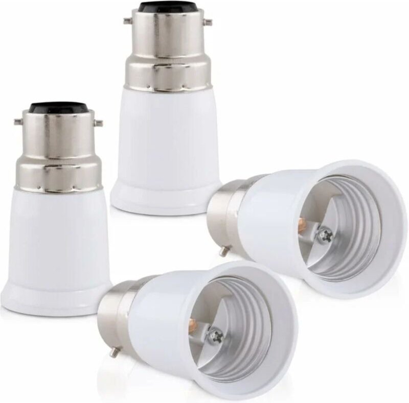 4x adaptateur de douille - Convertisseur douilles B22 vers E27 - Adaptateur de support de lampe culot baïonnette pour am...