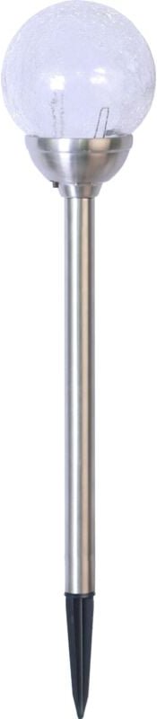 Star Trading - LED-Solar-Wegleuchte mit Kugel, Edelstahl 45x12cm Solarpanel und Akku