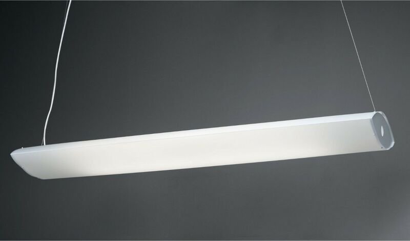 Aufhängung led Integrierter Weißer Kunststoff Cm. 157 x 42 x 13h