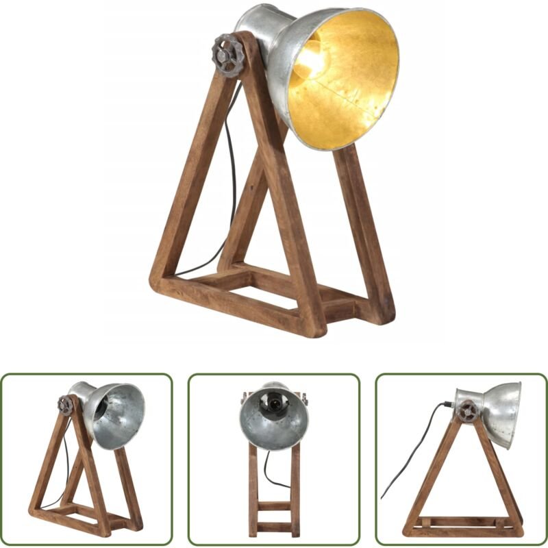 Vintage-Silber - Schreibtischlampe 25 W Vintage-Silbern 30x17x40 cm E27