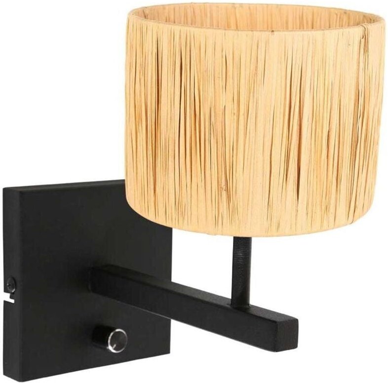 Steinhauer - wandleuchte - Stang - schwarz - gras metall -