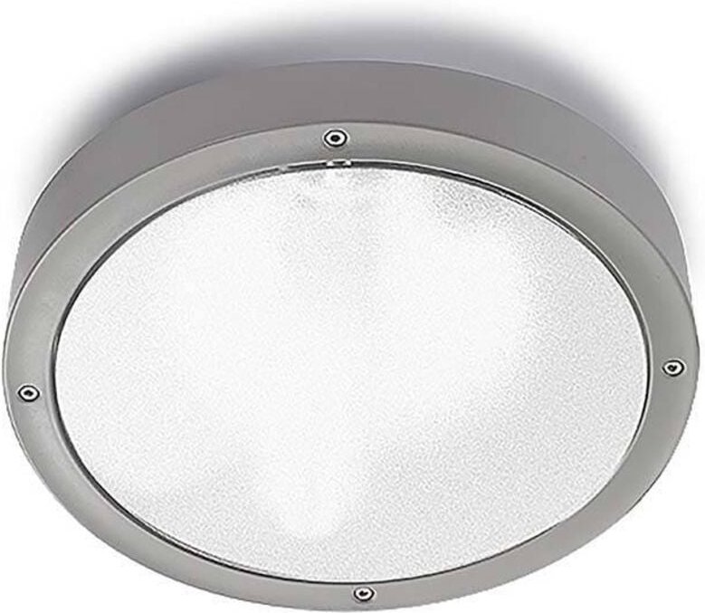 Leds-C4 Basic - LED LED Round Flush Deckenleuchte Basic Grey 30cm 1488lm 4000K IP65