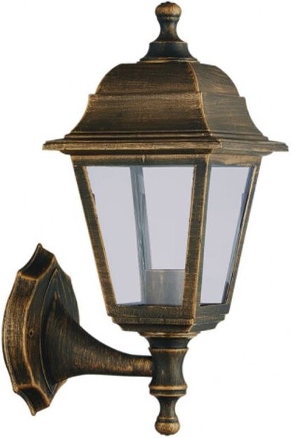 Basil außenwandleuchte albahaca 1xe27 altgold ip44 polycarbonat 35x15x19,7 cm