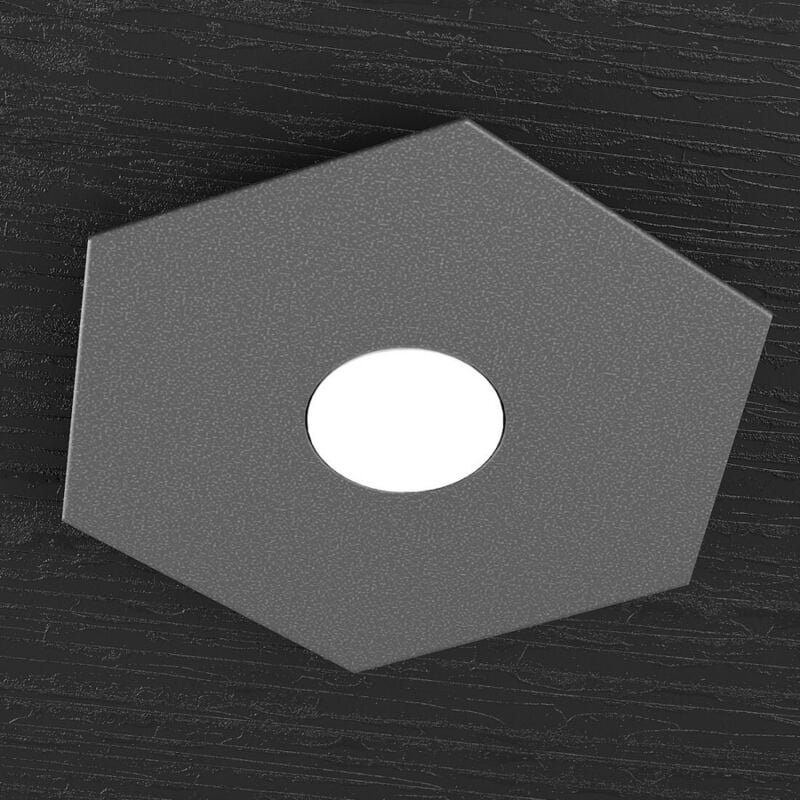 Top-light - Toplight Hexagonal Deckenleuchte Hexagon 1-flammig mit GX53 Fassung, anthrazitfarbene Struktur, modernes Des...