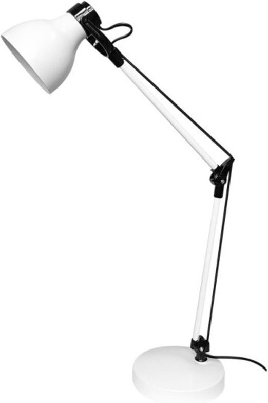 Verstellbare Schreibtischlampe carpo 1xe14 weiß/schwarz 48x14,2x14,2 cm