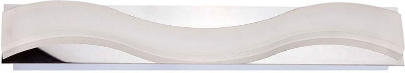 Inspired Mantra Fusion Ola Ola Wandleuchte, 7 W, LED, große Welle, 3000 K, IP44, 630 lm, poliertes Chrom/mattiertes Acry...