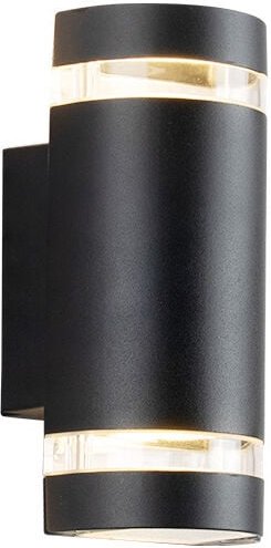 Moderne D-förmige Wandleuchte aus Aluminium für den Außenbereich – 17 cm x 12 cm x 6 cm, Glühbirne nicht im Lieferumfang...