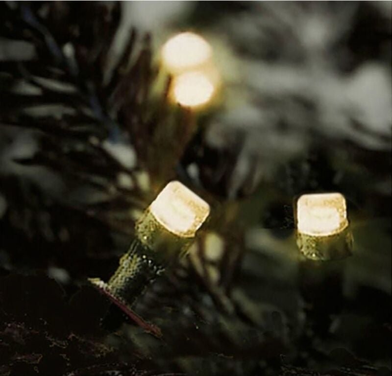 Buri - LED-Lichterkette mit Timer und Fernbedienung 3m 40 LEDs Warmweiß