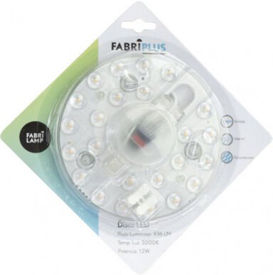 Disco led 12w 3000k weiß rot Platte 13x13x2,5 cm 936lm