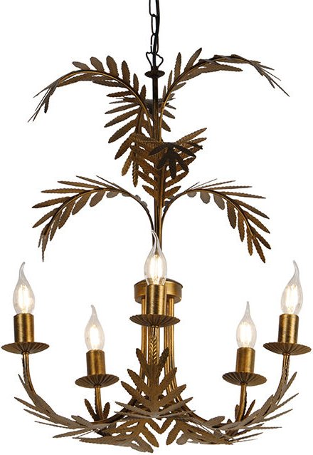 Vintage Kronleuchter Gold 5-Licht - Botanica